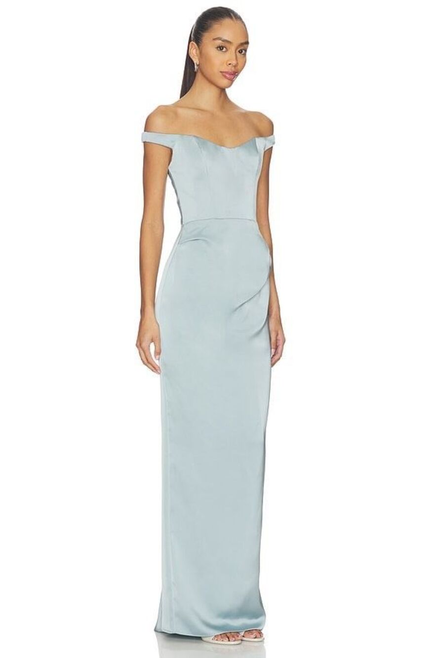 Katie May Tempest Gown in Silver Mist Size Medium $398